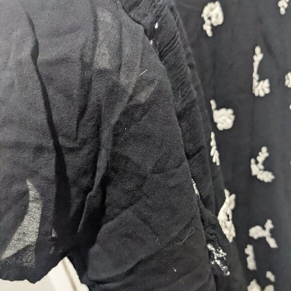 Free People | Embroidered Austin Mini Dress in Black - Picture 8 of 14